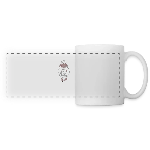 T-Shirt Tricot & Yoga: Knitting Is My Yoga - Mug panoramique contrasté et blanc