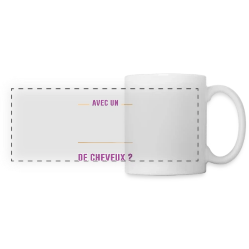 Avec un Corps Pareil, qui a Besoin de Cheveux ? - Humour Chauve - Mug panoramique contrasté et blanc