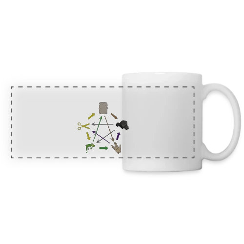 Pierre Feuille Ciseaux Lézard Spock - Geek & Humour - Mug panoramique contrasté et blanc
