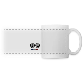 Maquette de Mug panoramique contrasté et blanc « Jour de Match : Je Ne Suis Pas Dispo » à imprimer et personnaliser