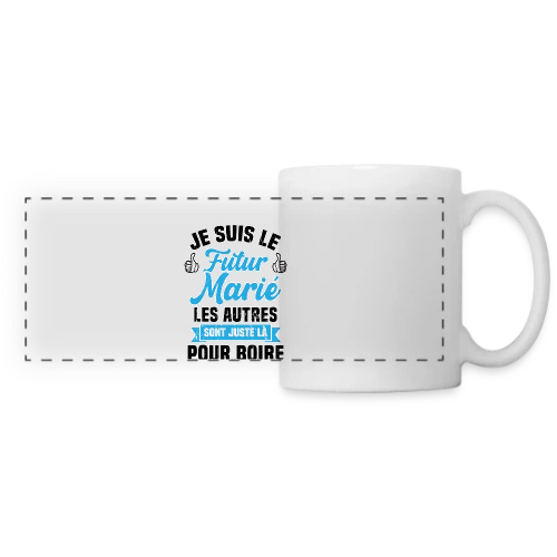 Futur Marié Humour EVG - Mug panoramique contrasté et blanc