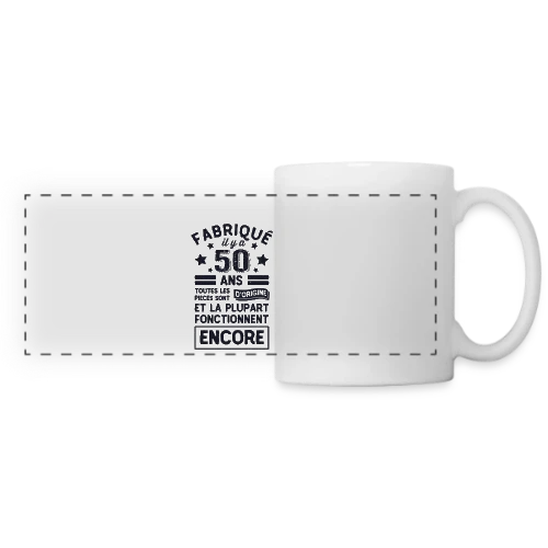 50 Ans Pièces d'Origine - Mug panoramique contrasté et blanc
