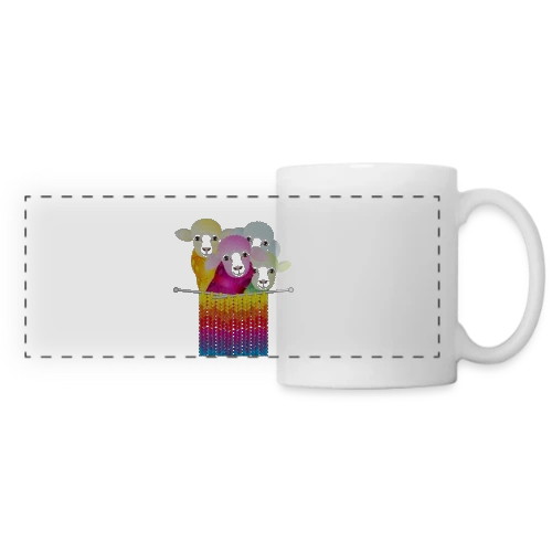 Mouton Tricoteur Rigolo - Mug panoramique contrasté et blanc