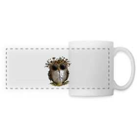 Maquette de Mug panoramique contrasté et blanc « Chouette Cool et Limonade » à imprimer et personnaliser