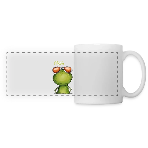 Grenouille Cool et Inoubliable - Mug panoramique contrasté et blanc