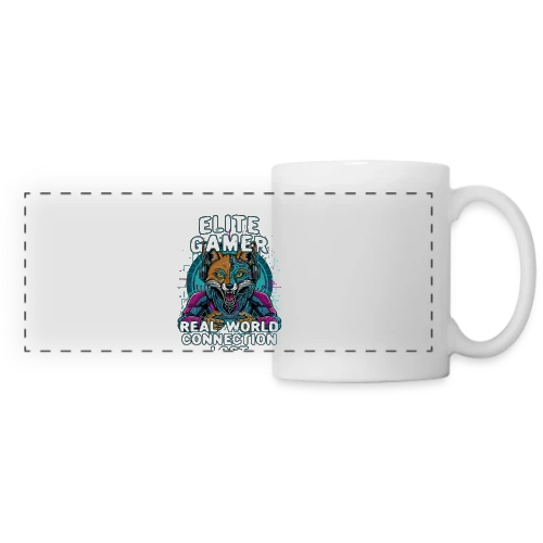 Élite Gamer : Connexion Fox Humour Geek - Mug panoramique contrasté et blanc