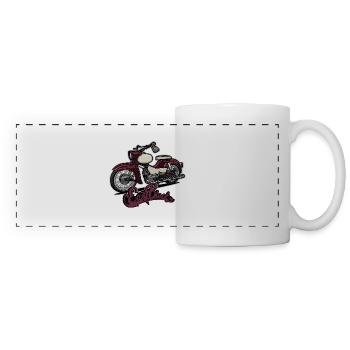 Étoile (rouge) // Illustration - Mug panoramique contrasté et blanc - blanc - Devant