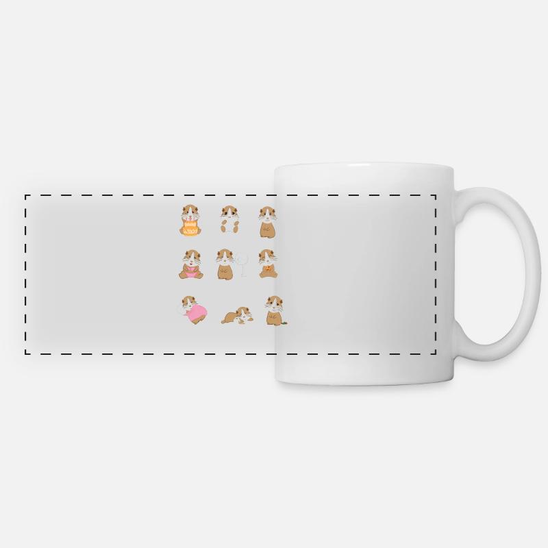 Guinea pig - guinea pigs - emotions - emoticon - Panoramic Mug - white