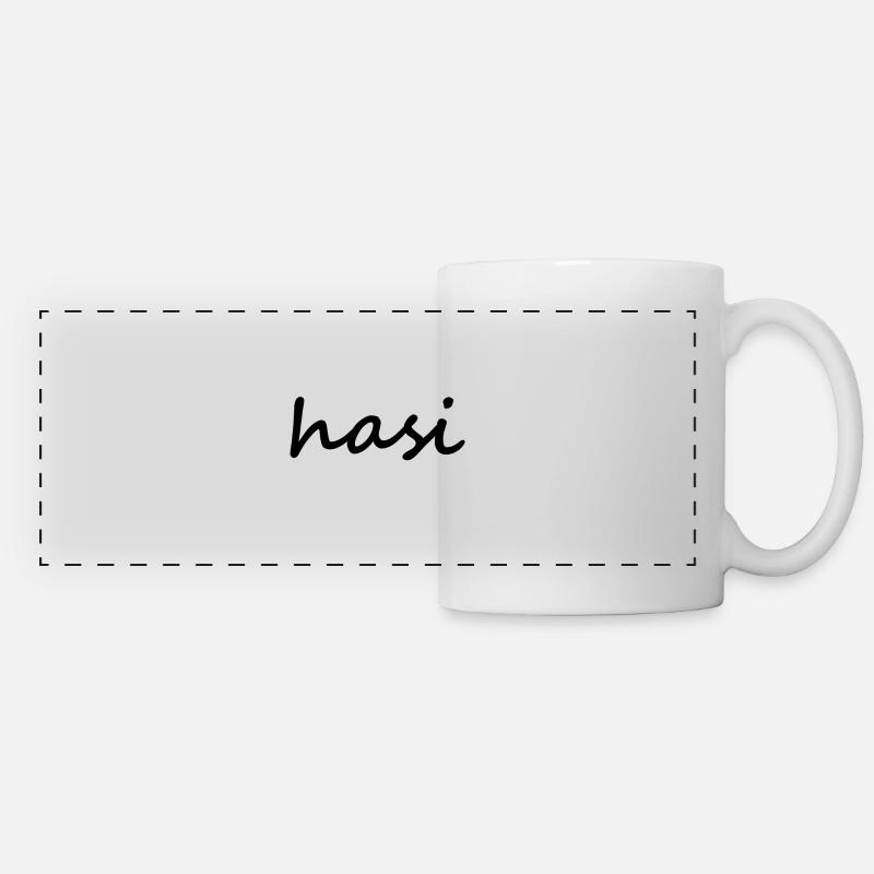 Hasi, hare shirt, Easter shirt, Easter, gift - Panoramic Mug - white
