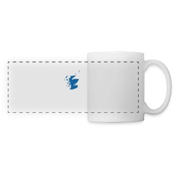Cadeau de Kilt Cornemuse Écosse - Mug panoramique contrasté et blanc - blanc - Devant