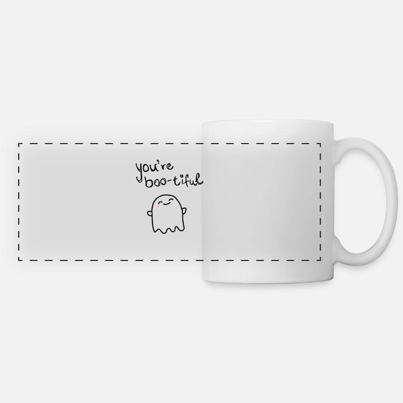 You're boo-tiful ghost - Panoramic Mug - white