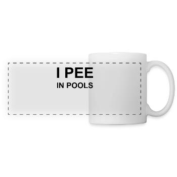 i pee in pools black - Panoramatasse - Weiß - Vorne