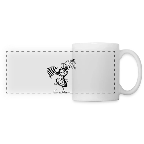 Bigoudène Joyeuse Parapluies - Mug panoramique contrasté et blanc