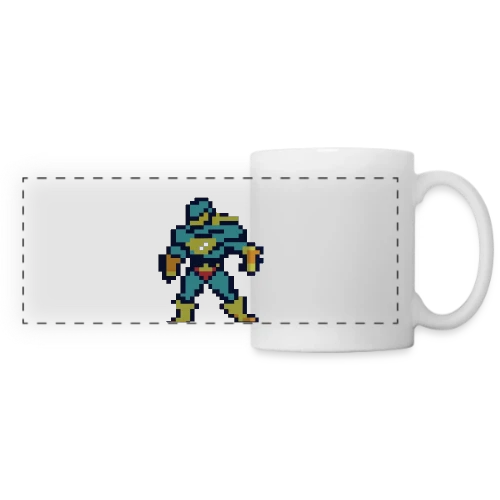 Super-Héros Rétro Sammy - Mug panoramique contrasté et blanc