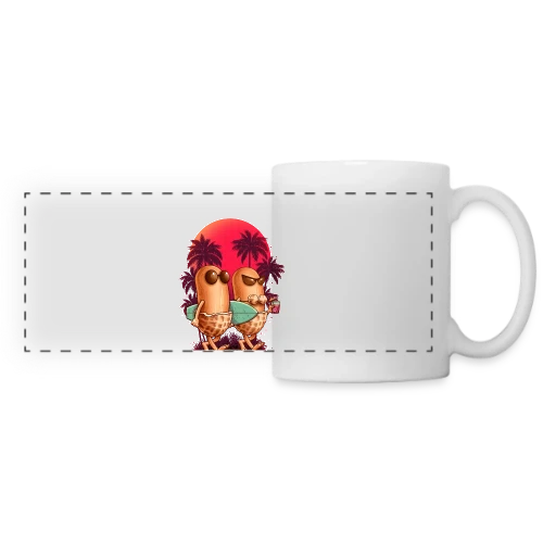 Cacahuètes en Vacances - Mug panoramique contrasté et blanc