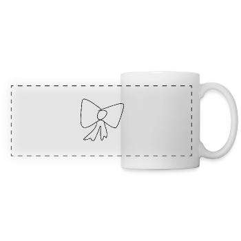 Motif d’icône de boucle - Mug panoramique contrasté et blanc - blanc - Devant