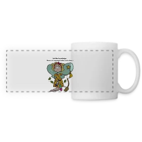 Maquette de Mug panoramique contrasté et blanc « Fée du Ménage » à imprimer et personnaliser