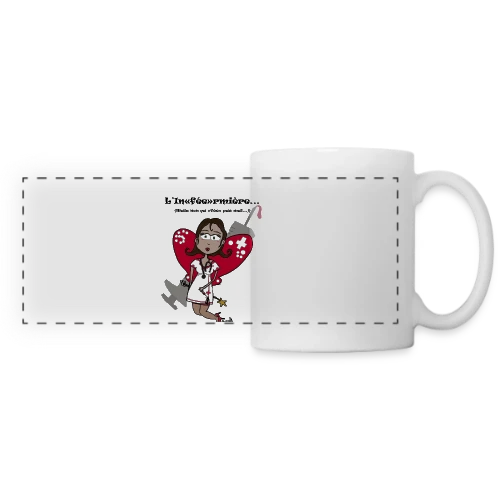 Inféermière Passionnée - Mug panoramique contrasté et blanc