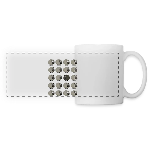 Mouton Noir : L'Esprit Libre - Mug panoramique contrasté et blanc