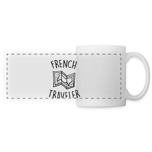 Voyageur Français Carte - Mug panoramique contrasté et blanc