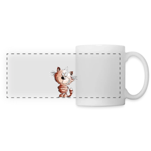 Pas moi, la chatte coquine - T-shirt humour félin - Mug panoramique contrasté et blanc