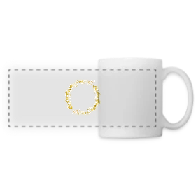 Maquette de Mug panoramique contrasté et blanc « Team de la Mariée EVJF : T-shirt Couronne de Fleurs pour Enterrement de Vie de Jeune Fille » à imprimer et personnaliser
