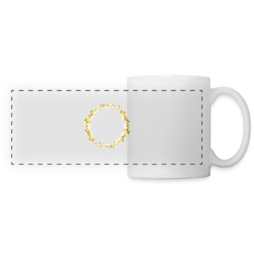 Team de la Mariée EVJF : T-shirt Couronne de Fleurs pour Enterrement de Vie de Jeune Fille - Mug panoramique contrasté et blanc