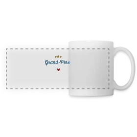 Maquette de Mug panoramique contrasté et blanc « Grand-Père d'Amour : Personnalisé avec Noms des Petits-Enfants » à imprimer et personnaliser