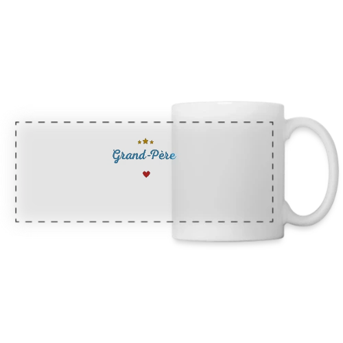 Grand-Père d'Amour : Personnalisé avec Noms des Petits-Enfants - Mug panoramique contrasté et blanc