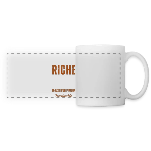 T-Shirt Homme - Mon Épouse D'une Valeur Inestimable - Mug panoramique contrasté et blanc