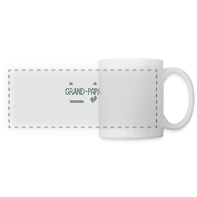 Maquette de Mug panoramique contrasté et blanc « Bientôt Grand-Papy : Annonce de Grossesse Humour » à imprimer et personnaliser