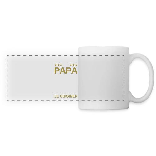T-Shirt Humour Papa Cuisinier - On est foutus ! - Mug panoramique contrasté et blanc