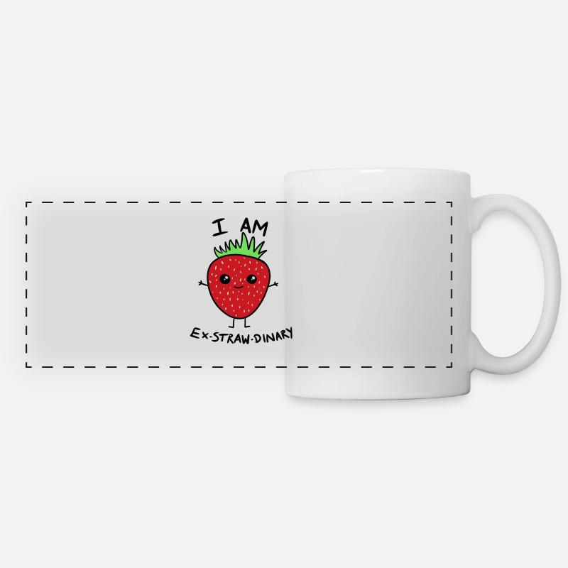 I Am Ex-straw-dinary - Panoramic Mug - white