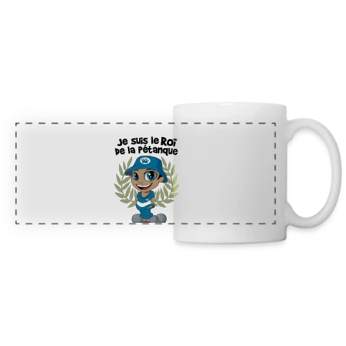 Roi de la pétanque - Mug panoramique contrasté et blanc