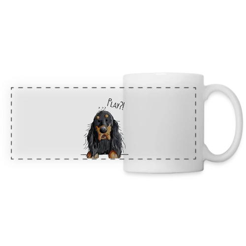 Gordon Setter Rigolo Style BD - Mug panoramique contrasté et blanc