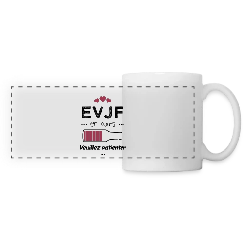 EVJF en Folie ! - Mug panoramique contrasté et blanc