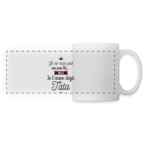 T-shirt Future Tata Je T'aime Déjà - Annonce Grossesse - Mug panoramique contrasté et blanc