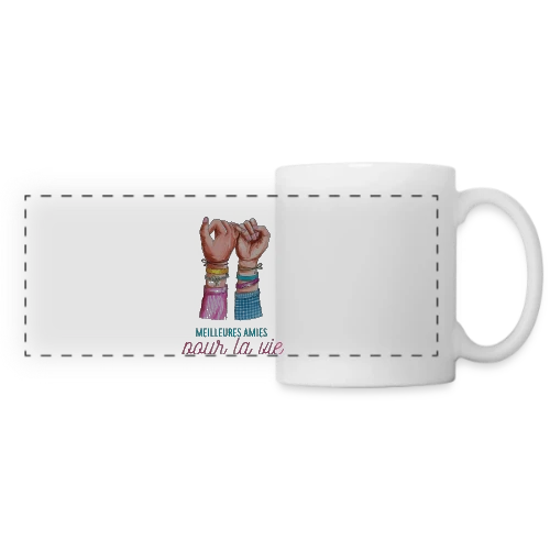 Meilleures Amies pour la Vie - Mug panoramique contrasté et blanc