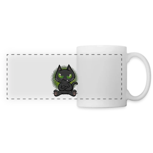 Chat Têtu : Non, et c'est tout ! - Mug panoramique contrasté et blanc