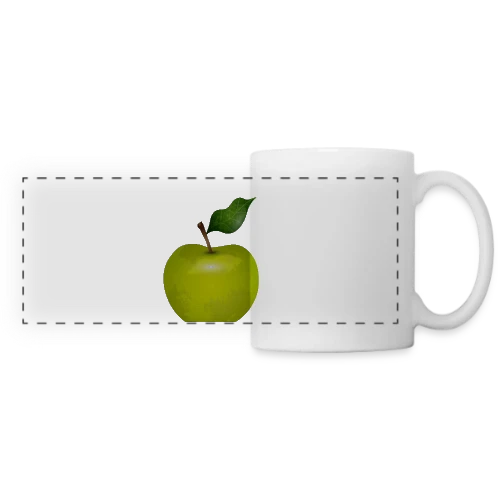 Pomme Verte Éclatante - Mug panoramique contrasté et blanc