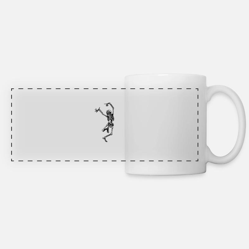 Dancing skeleton - Panoramic Mug - white