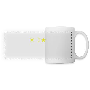 Sun moon and stars yellow - Panoramic Mug - white - Front