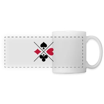 Card game symbols - Panoramic Mug - white - Front