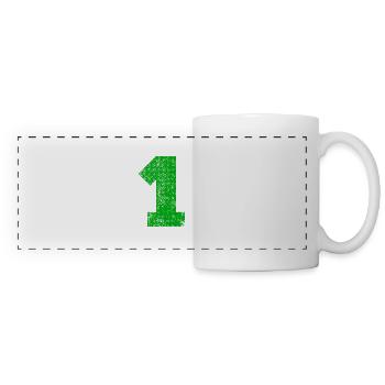 Number 1 - One - Texture - Panoramic Mug - white - Front