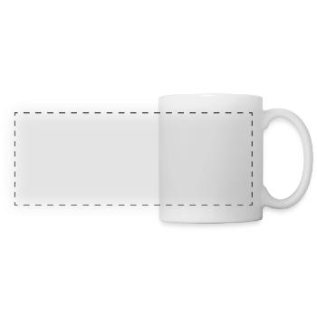 1990 blanc - Mug panoramique contrasté et blanc - blanc - Devant