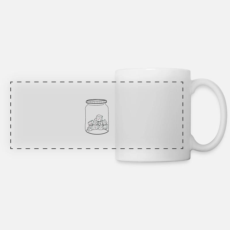 cute sugar - Panoramic Mug - white