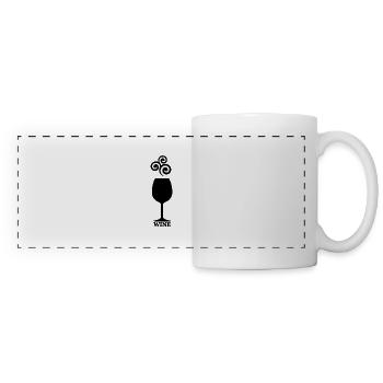 Du vin - Mug panoramique contrasté et blanc - blanc - Devant