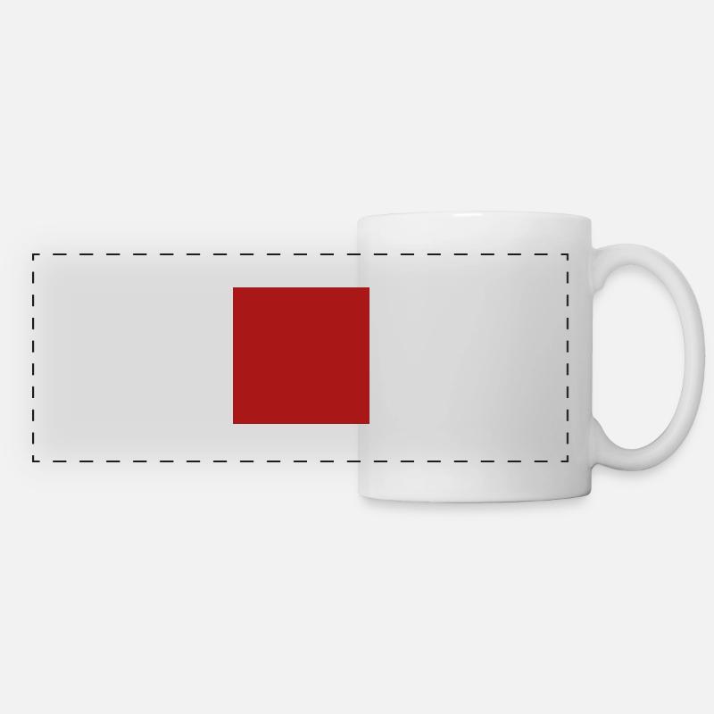 Red Square | for men, women and children - Panoramic Mug - white