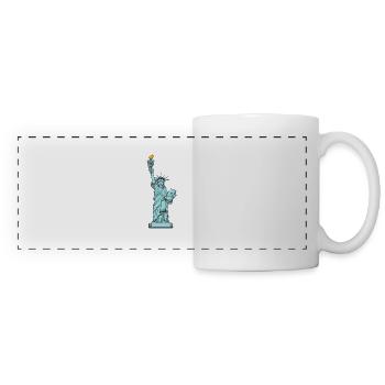 Statue de la Liberté - Mug panoramique contrasté et blanc - blanc - Devant