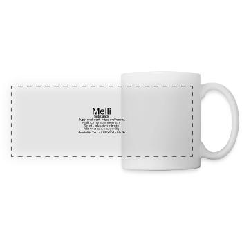 Nom Définition Melli - Mug panoramique contrasté et blanc - blanc - Devant